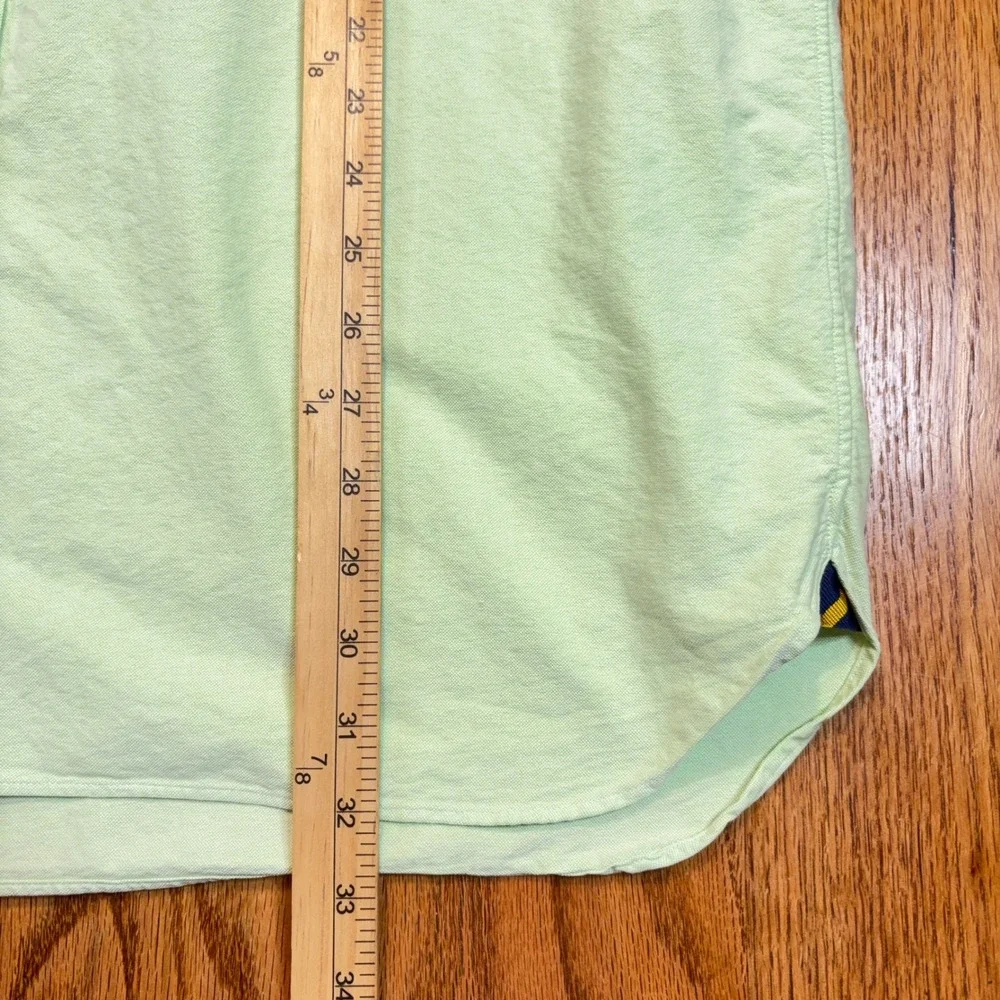 Polo Ralph Lauren Oxford Shirt Mens Large Tall Green Classic Fit Flesh Pony